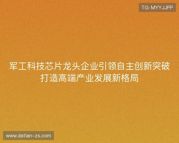 军工科技芯片龙头企业引领自主创新突破打造高端产业发展新格局